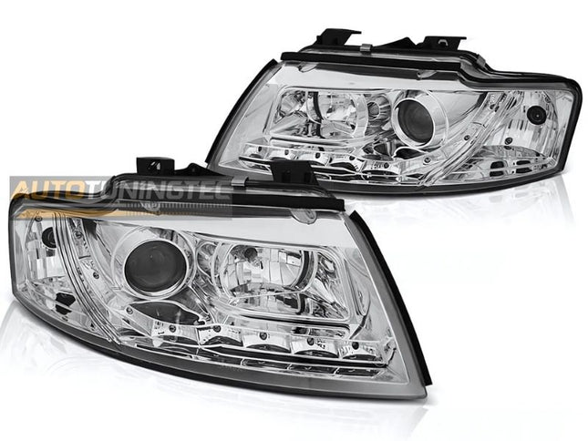 Fanali anteriori LED cromati per Audi A4 B6 Cabriolet stile e sicurezza