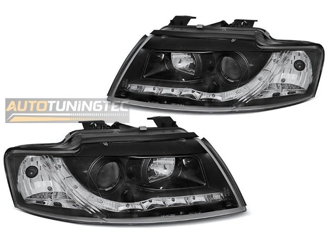 Fanali anteriori LED neri per Audi A4 B6 Cabriolet stile e sicurezza