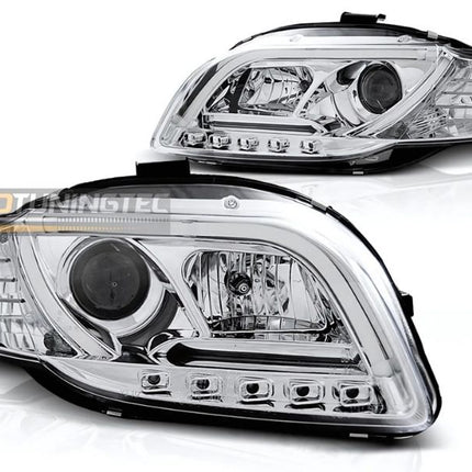 Fari anteriori LED neri Audi A4 B7 stile sportivo e omologato