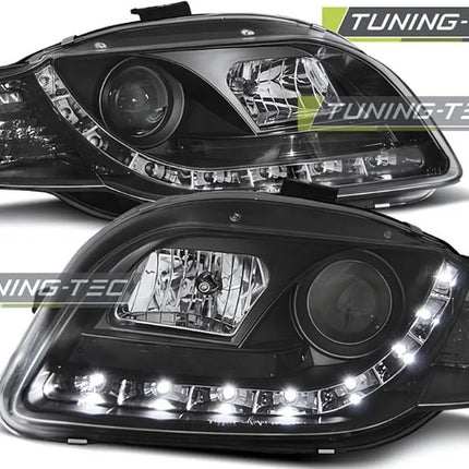 Audi A4 B7 2004-2008 Fari Anteriori a LED Daylight Nero