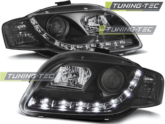 Audi A4 B7 2004-2008 Fari Anteriori a LED Daylight Nero