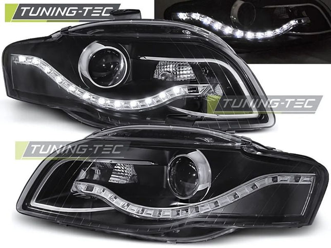Audi A4 B7 2004-2008 Fari Anteriori LED Daylight Nero