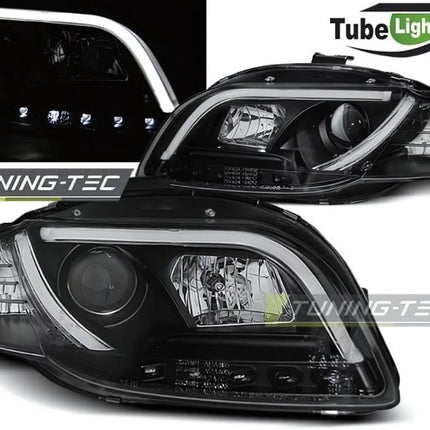 Audi A4 B7 2004-2008 Fari Anteriori LED Lightube Nero