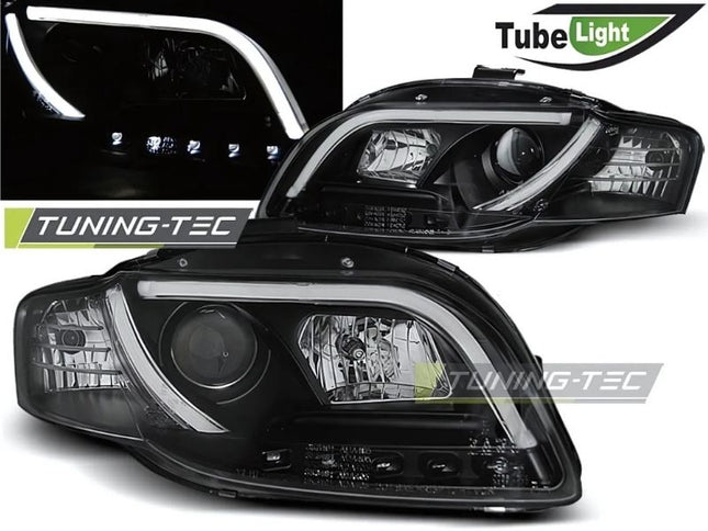 Audi A4 B7 2004-2008 Fari Anteriori LED Lightube Nero