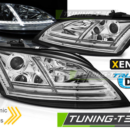 Audi TT 8J 2006-2010 Fari Anteriori a LED Freccia Dinamica - Xenon - Cromato