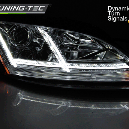 Audi TT 8J 2006-2010 Fari Anteriori a LED Freccia Dinamica - Cromato