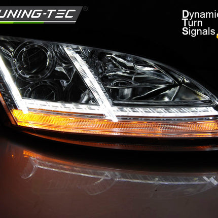 Audi TT 8J 2006-2010 Fari Anteriori a LED Freccia Dinamica - Cromato