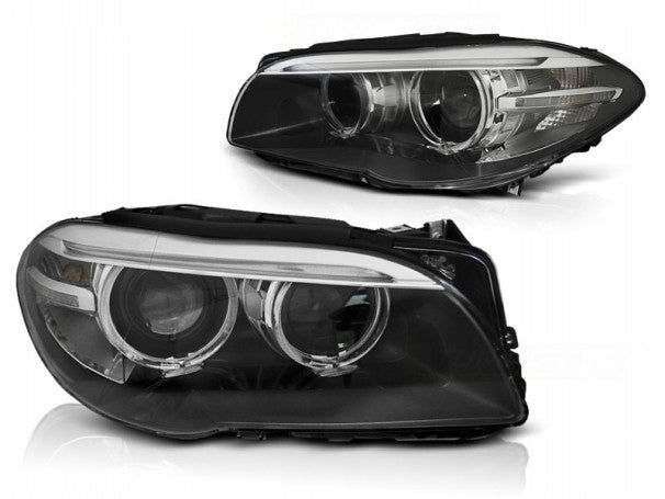 BMW 5 F10 F11 2010-2013 Fari Anteriori LED Angel Eyes Xenon