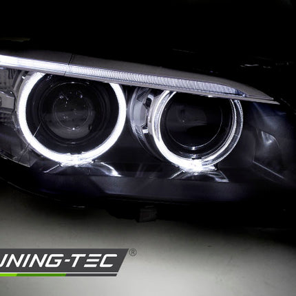 BMW 5 F10 F11 2010-2013 Fari Anteriori LED Angel Eyes Xenon