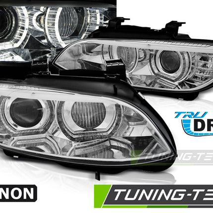 BMW Serie 3 E92 E93 2006-2010 Fari Xenon LED 3D Angel Eyes
