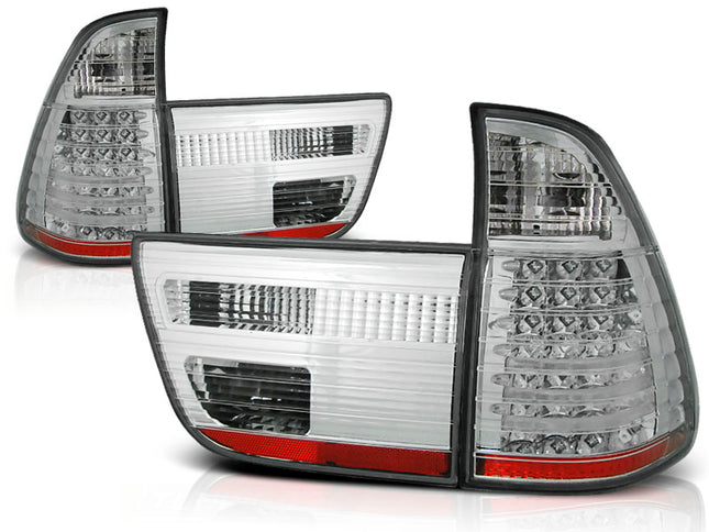 BMW X5 E53 2000-2003 Fanali Posteriori a LED Cromati