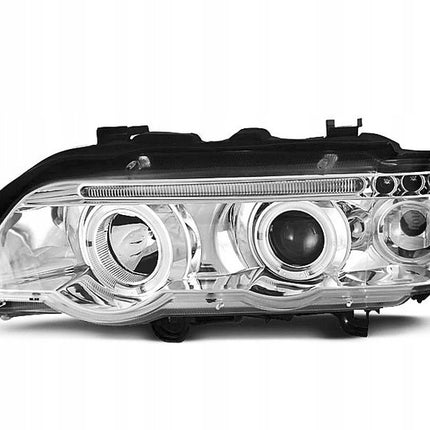 BMW X5 E53 2000-2003 Fari Anteriori H1 Alogeno Angel Gialli