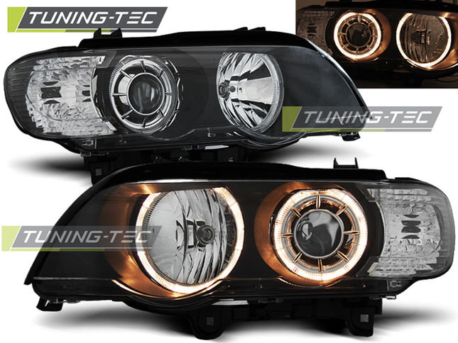 BMW X5 E53 2000-2003 Fari Anteriori Xenon D2S Angel Eyes