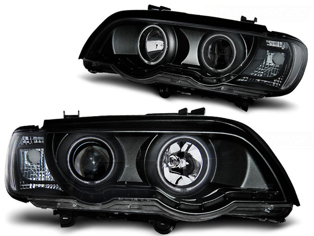 BMW X5 E53 2000-2003 Fari Anteriori Xenon Angel LED CCFL