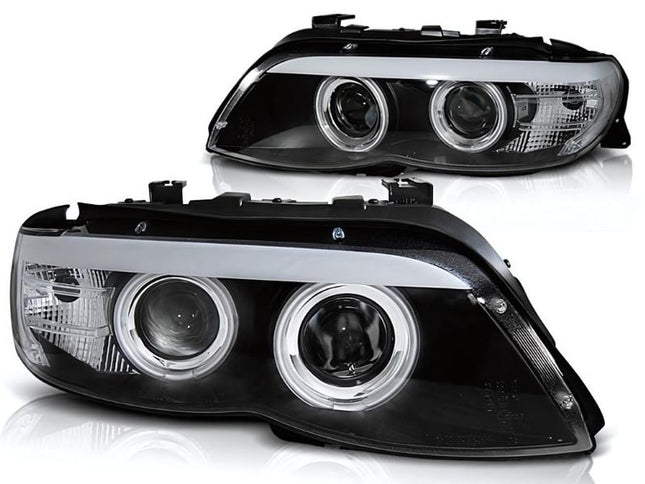 BMW X5 E53 2003-2006 Fari Anteriori Xenon Angel Eyes LED