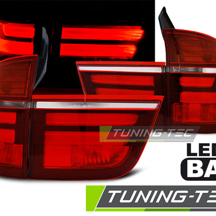 BMW X5 E70 2007-2010 Fanali Posteriori a LED Lightbar Rosso