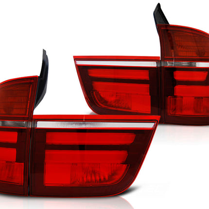 BMW X5 E70 2007-2010 Fanali Posteriori a LED Lightbar Rosso