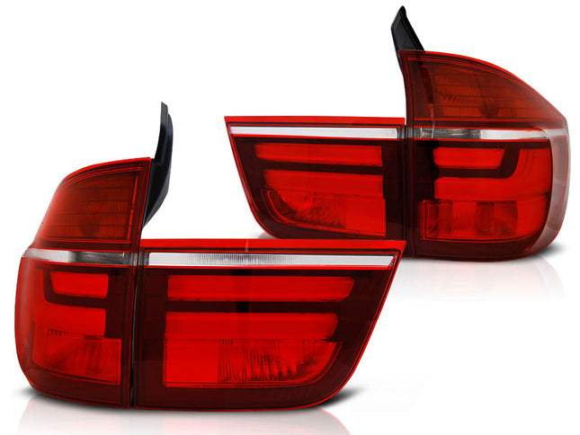 BMW X5 E70 2007-2010 Fanali Posteriori a LED Lightbar Rosso