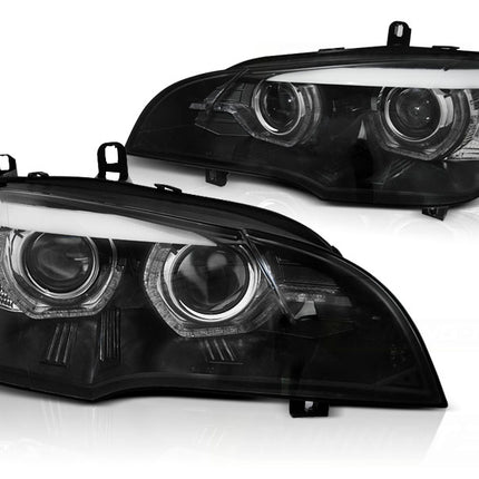 BMW X5 E70 2007-2010 Fari Anteriori Angel LED Diurne Xenon