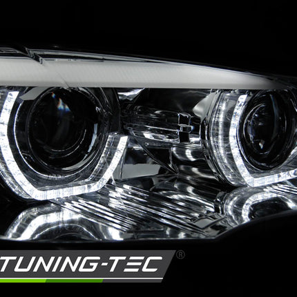 BMW X5 E70 2007-2010 Fari Anteriori LED Angel Eyes Xenon