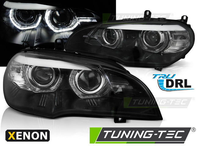 BMW X5 E70 2007-2010 Fari Anteriori LED DRL TRU Xenon AFS