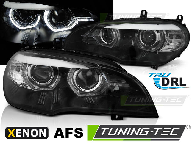 BMW X5 E70 2007-2010 Fari Anteriori LED DRL TRU Xenon AFS