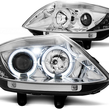 BMW Z4 E85 E86 2003-2008 Fari Anteriori a LED Angel Eyes - Cromati