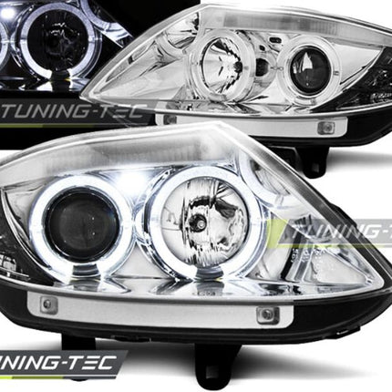 BMW Z4 E85 E86 2003-2008 Fari Anteriori a LED Angel Eyes - Cromati