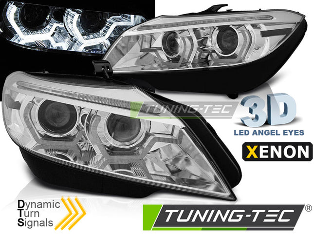 BMW Z4 E89 2009-2013 Fari Anteriori LED Angel Eyes Xenon - Cromati