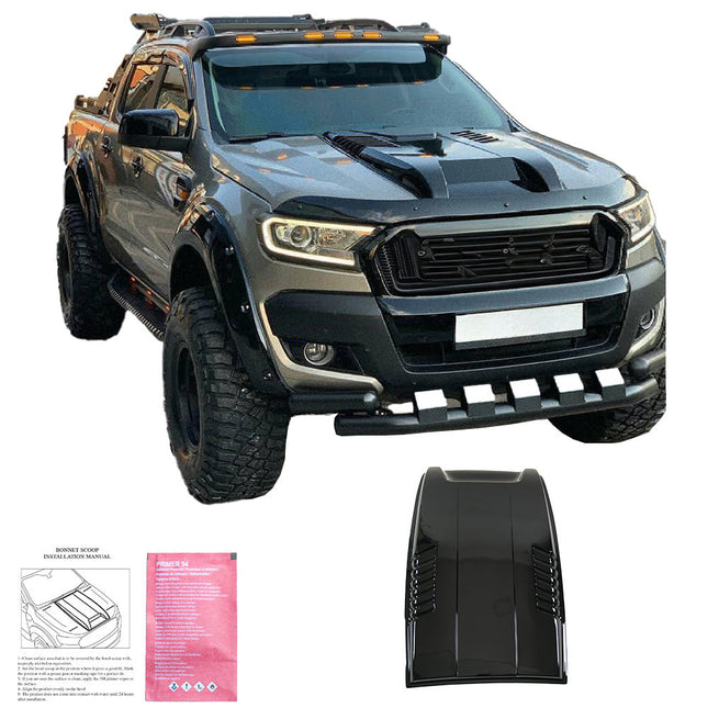 Presa d'Aria Cofano per Ford Ranger T7-T8 2015-2022 (Nero Lucido)