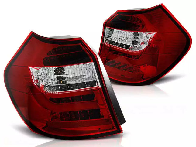 Bmw E87 E81 2007-2011 Lci Fanali Posteriori Led Bar Rosso Bianco