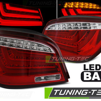 Bmw Serie 5 E60 Lci 2007-2010 Fanali Posteriori Led Bar Rosso Bianco