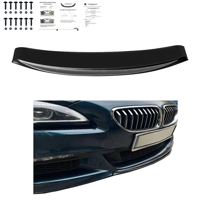 Splitter Anteriore per BMW Serie 6 F06 / F12 / F13 Facelift M-Pack 2013-2018 V2