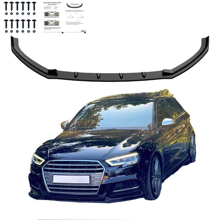 Splitter Anteriore per Audi S3 Sportback 8V Facelift 2016-2019 V2