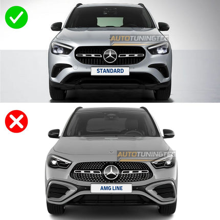 Griglia Calandra Mascherina Mercedes GLA H247 Restyling 2023-2026 GTR AMG Panamericana Nero Lucido