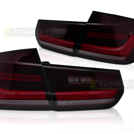 BMW F30 2011-2015 Fanali Posteriori LED BAR Rosso Fumé Sequenziali