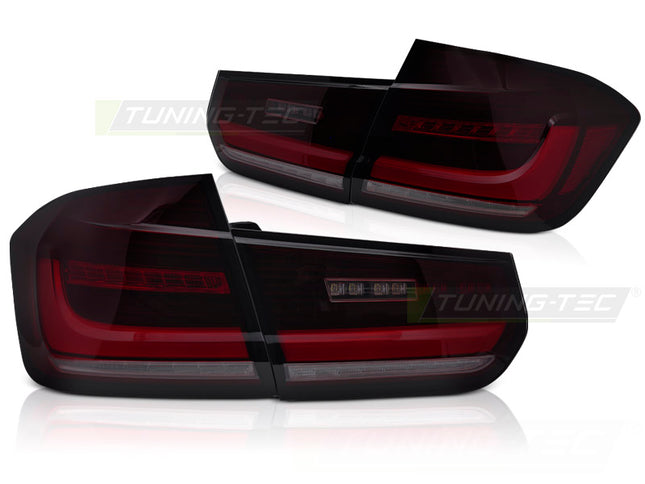 BMW F30 2011-2015 Fanali Posteriori LED BAR Rosso Fumé Sequenziali