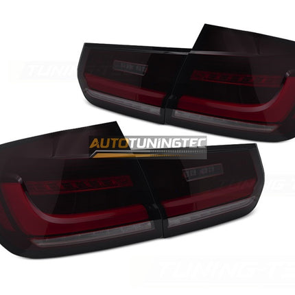 BMW F30 2011-2015 Fanali Posteriori LED BAR Rosso Fumé Sequenziali