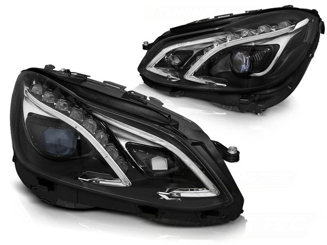 Mercedes E W212 S212 2013-2016 Fari Anteriori Full LED Nero
