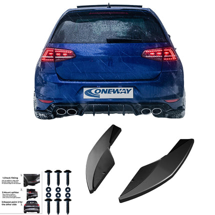Splitter Laterali Posteriori per VW Golf MK7 R 2013-2016 V2