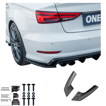 Splitter Laterali Posteriori per Audi S3 8V Berlina 2013-2016