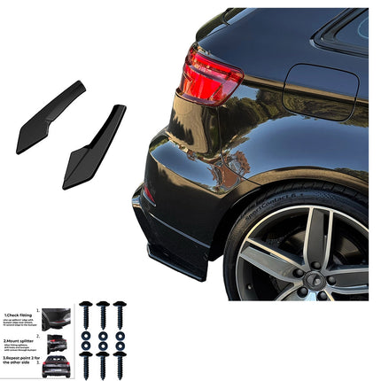 Splitter Laterali Posteriori per Audi S3 Sportback 8V Facelift 2016-2020