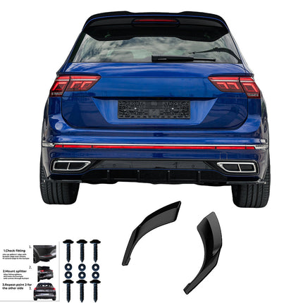 Splitter Laterali Posteriori per VW Tiguan R-Line MK2 Facelift 2020-2024