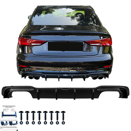 Diffusore Posteriore per Audi S3 Berlina 8V Facelift 2016-2020
