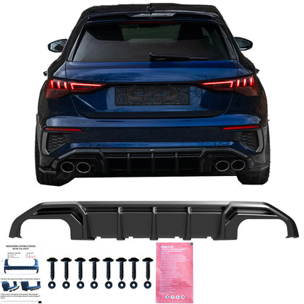 Diffusore Posteriore per Audi S3 / A3 S-Line Berlina / Sportback 8Y 2020-2024