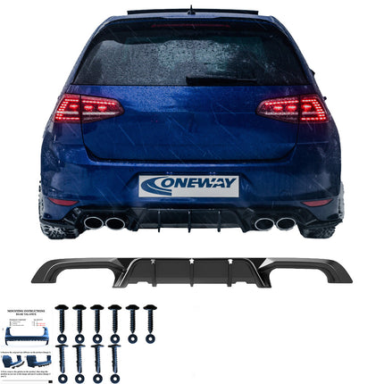 Diffusore Posteriore per VW Golf MK7 R 2013-2016