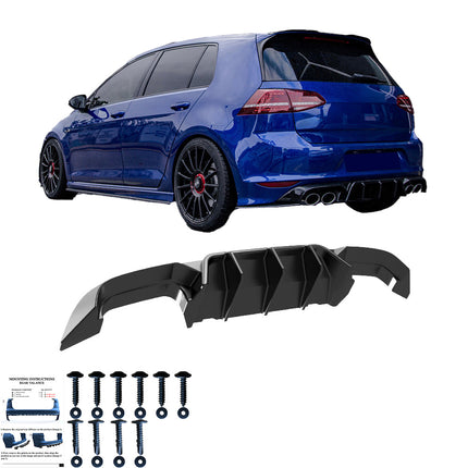 Diffusore Posteriore per VW Golf MK7 R 2013-2016