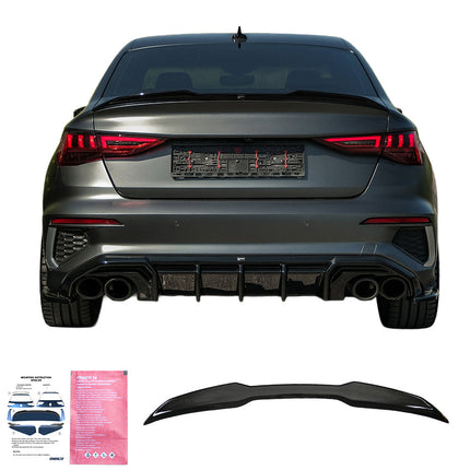 Spoiler Tetto per Audi A3 S-Line / S3 / RS3 8Y / 8Y Facelift (Berlina) 2020+
