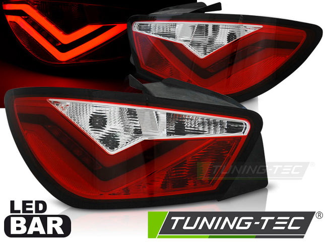 Seat Ibiza 6J 3D 2008-2012 Fanali Posteriori Led Bar Rosso Bianco