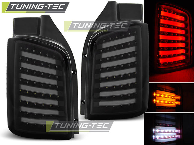 VW T5 Transporter 2003-2009 Fanali Posteriori LED fumé Neri